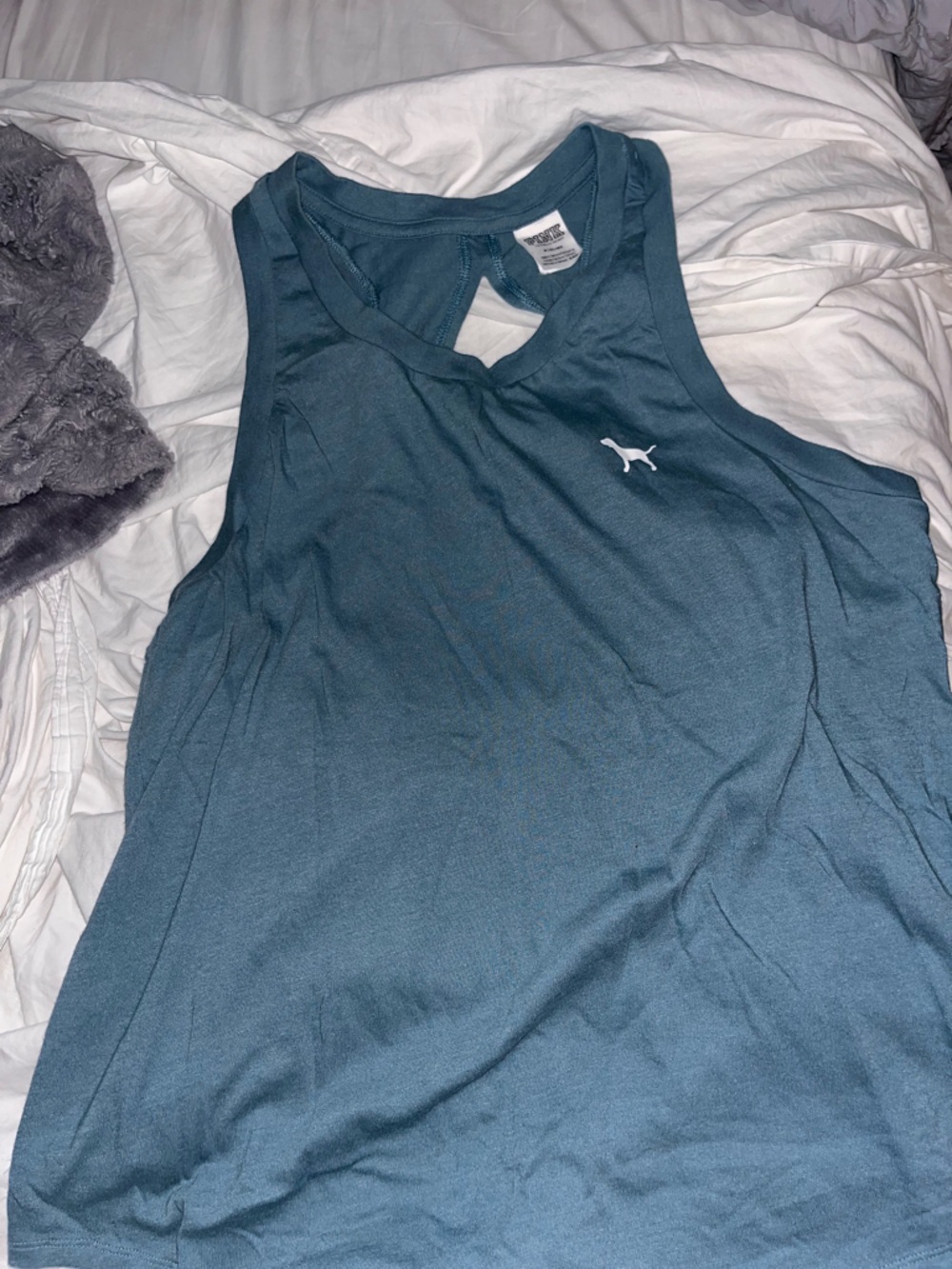 🆕 PINK Victoria's Secret Teal Racerback Tank Sz M
